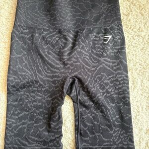 Gymshark Black Charcoal Animal-Print High-Waist Leggings